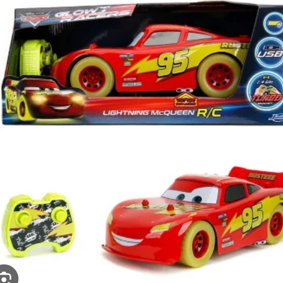 Disney Other - Disney Pixar Lightning McQueen Glow Racer RC Car